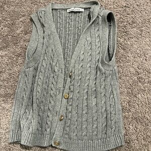 Abercrombie & Fitch Gray Cardigan Sweater